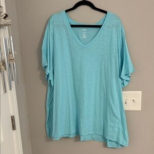 Sonoma Aqua V-Neck Short Sleeve Tee
